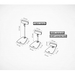 Čierny držiak na cenovku - 50 mm