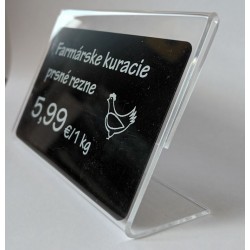 Držiak-stojanček transparentný na rozmer 90x60 mm