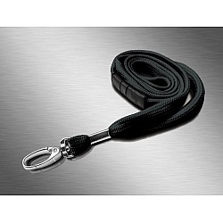 Premium šnúrka na krk 10mm s kovovou "lobster" sponou - čierna