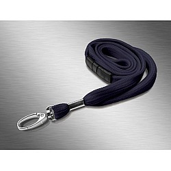 Premium šnúrka na krk 10mm s kovovou "lobster" sponou - tmavo modrá