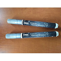 Kriedový popisovač (fixka) - strieborný