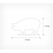 Čierna tabuľa v podobe prasiatka