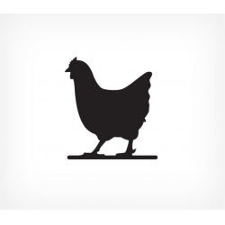 Čierna tabuľa v podobe sliepky