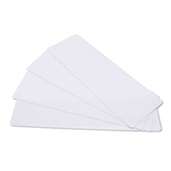 Predĺžené karty biele lesklé - dĺžka 114 mm