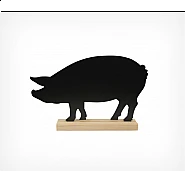 Čierna tabuľa v podobe prasiatka