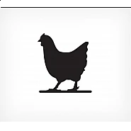 Čierna tabuľa v podobe sliepky