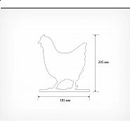 Čierna tabuľa v podobe sliepky