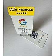 NFC karta s QR kódom vrátane príslušenstva pre Vaše recenzie