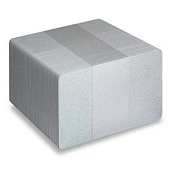 Strieborné PVC karty